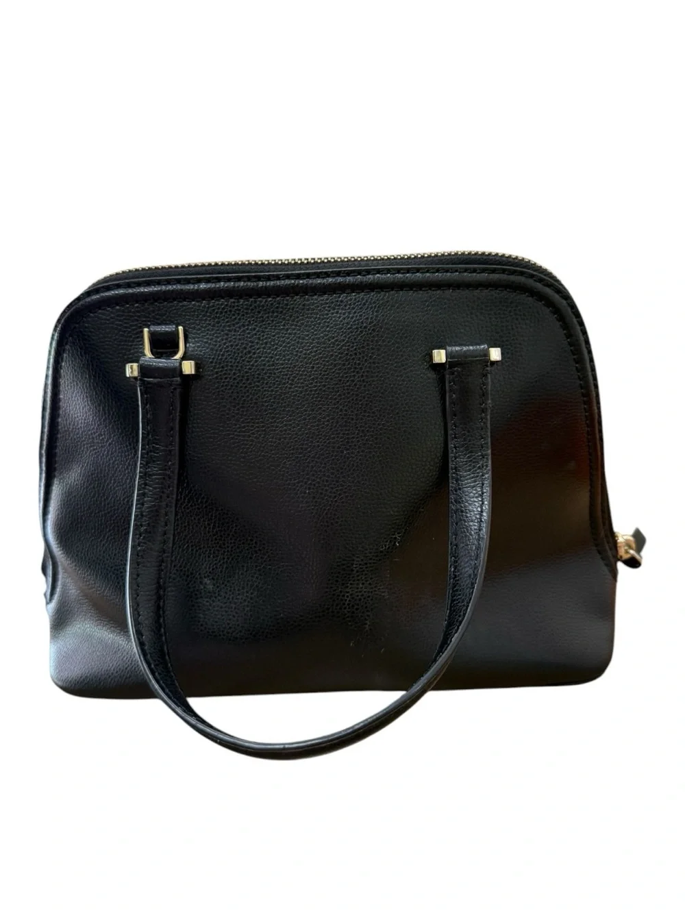 Kate Spade Black Pebble Leather Double-Handle Satchel